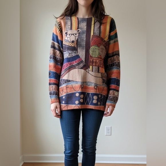 NWOT Woman’s Christmas Long Sleeve Crew Neck Top Sweater - Picture 3 of 8